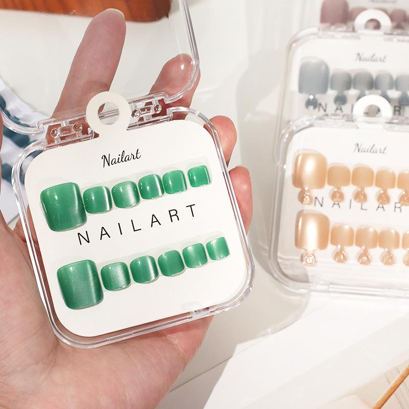 Nail Art Extension Cat Eye - 1박스 프랑스산 가짜 손톱 광택 캣아이