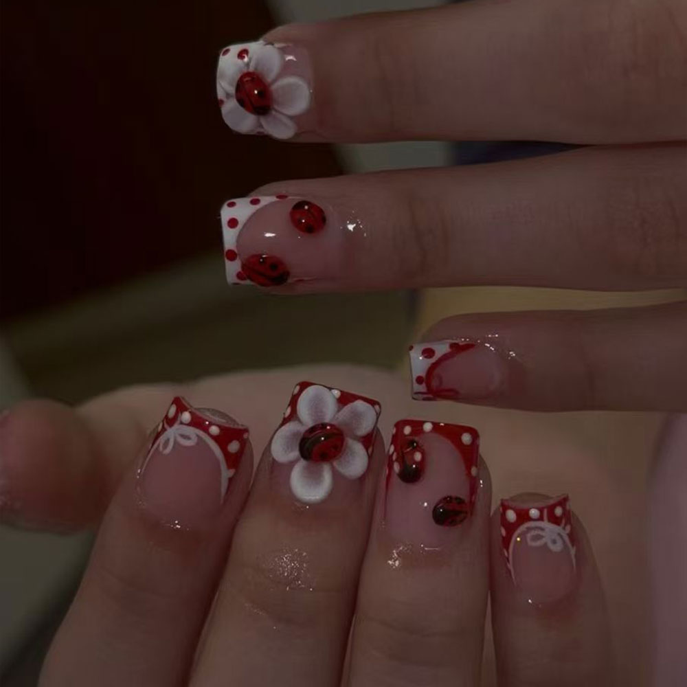 Nail Art Quotes - 세트당 24개. 직사각형 3D 젤 꽃