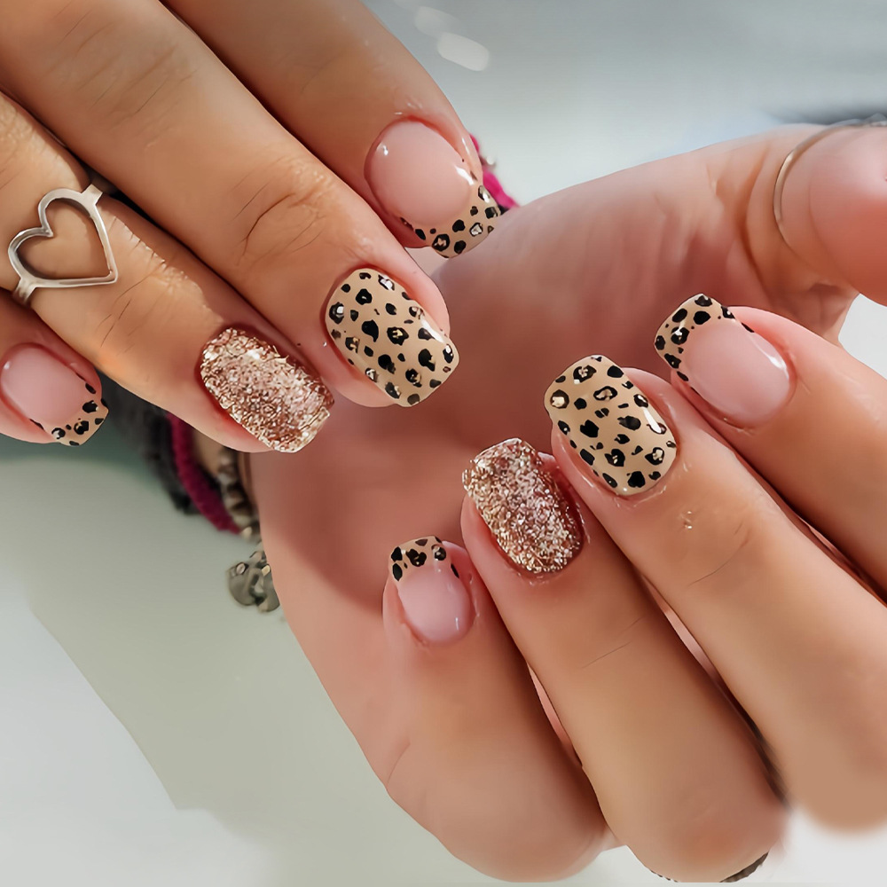 Nail Art Glitter - 여성 소녀들을 위한 짧고 긴 가짜