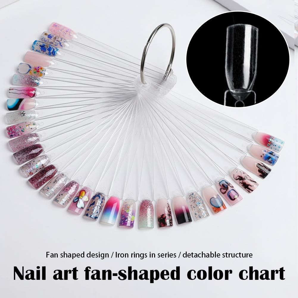 Nail Art Quotes - 50가지 팁이 있는 투명 네일 색상표