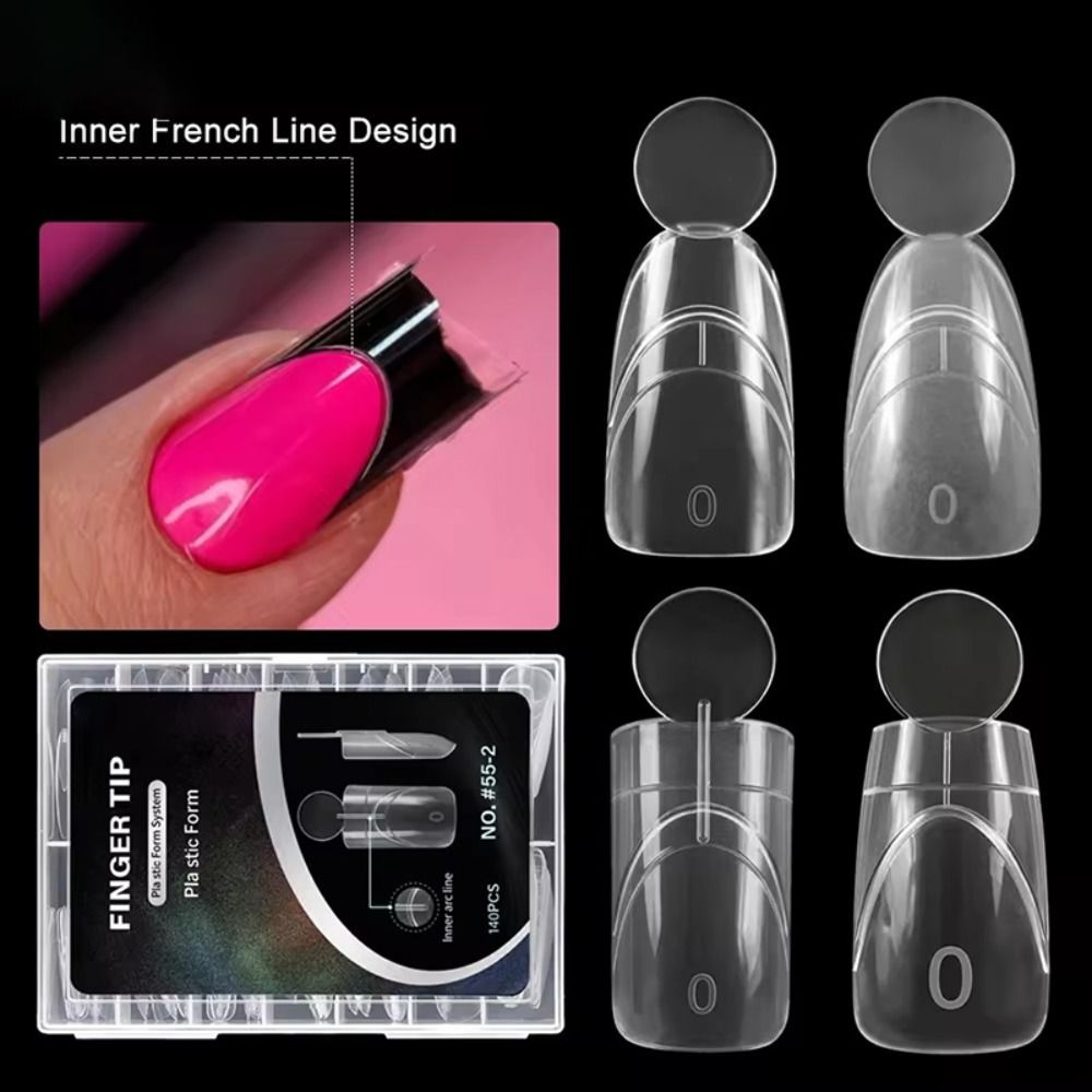 Nail Art Extension - 140개 매트 표면 프렌치 네일 듀얼