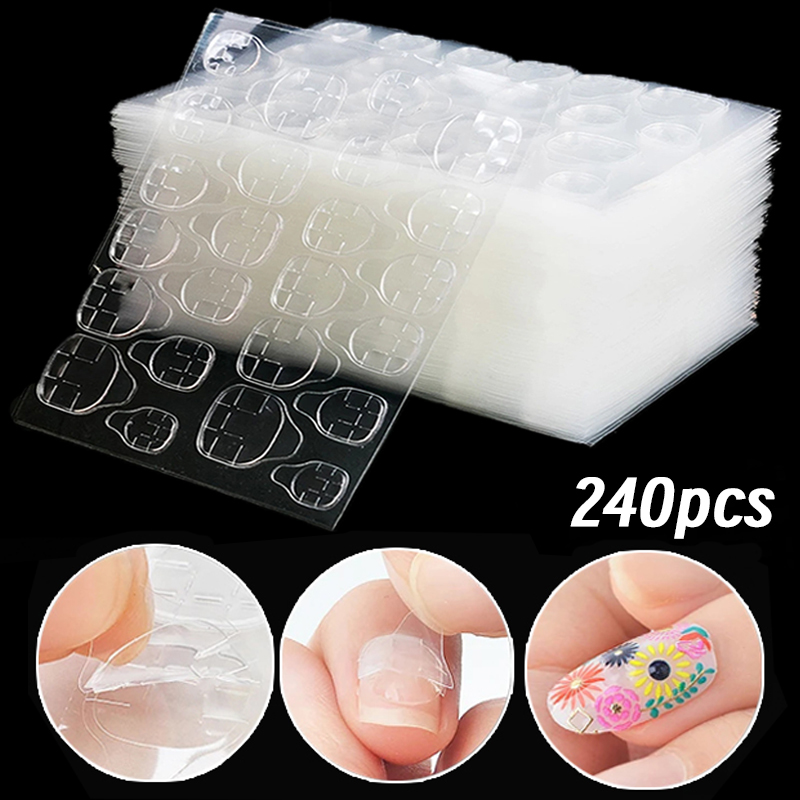 Nail Art Quotes - 양면 네일 젤리 접착제 투명 거짓