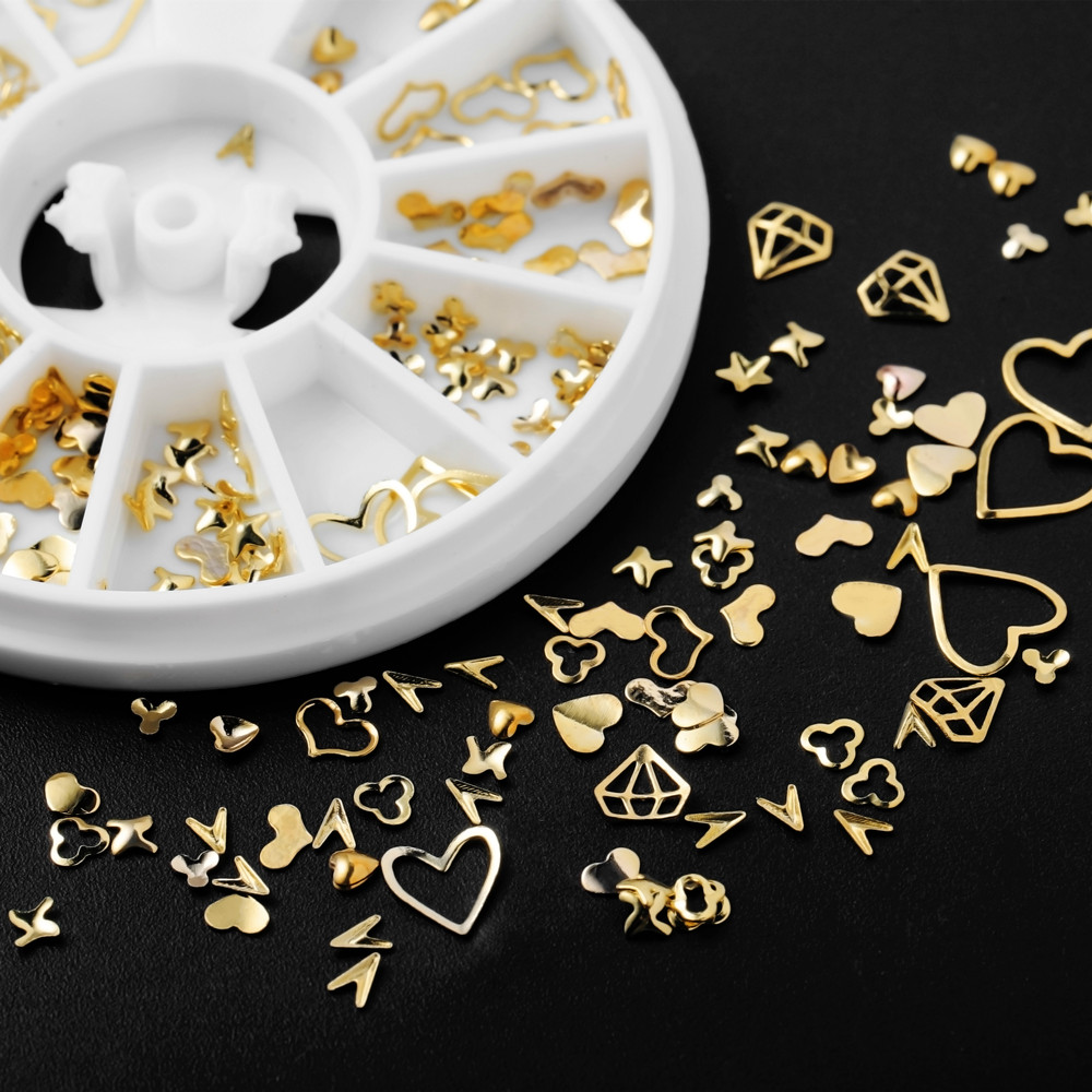Nail Art Gold - 1 상자 골드 네일 아트 반짝이
