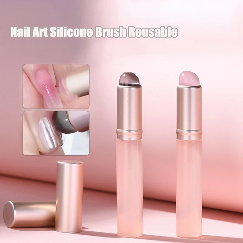 젤리 핑크 네일 아트 실리콘 브러쉬 재사용 가능 미러  - Nail Art Pink Soft 리뷰 및 가격