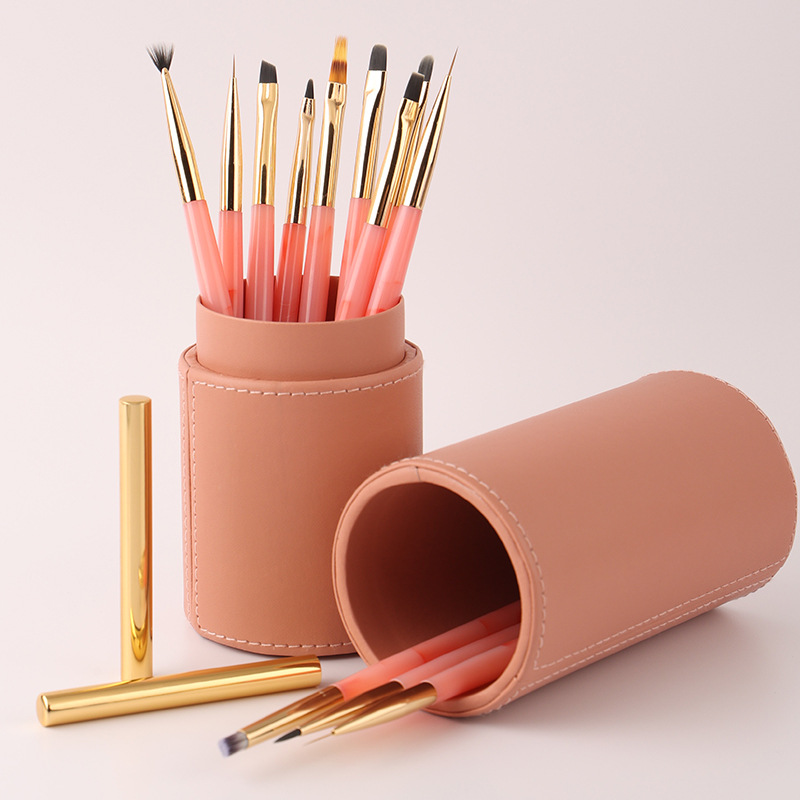 12개 핑크색 옥 장식 손잡이 네일 아트 브러쉬 세트, - Nail Art Pink Soft 리뷰 및 가격