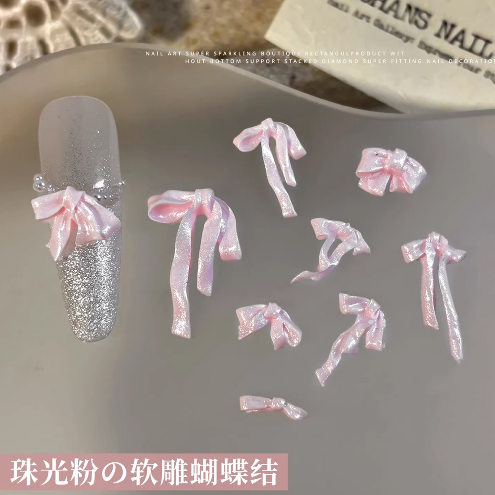 50개 핑크 3D 소프트 카빙 보우낫 네일 아트 참 진 - Nail Art Pink Soft 리뷰 및 가격