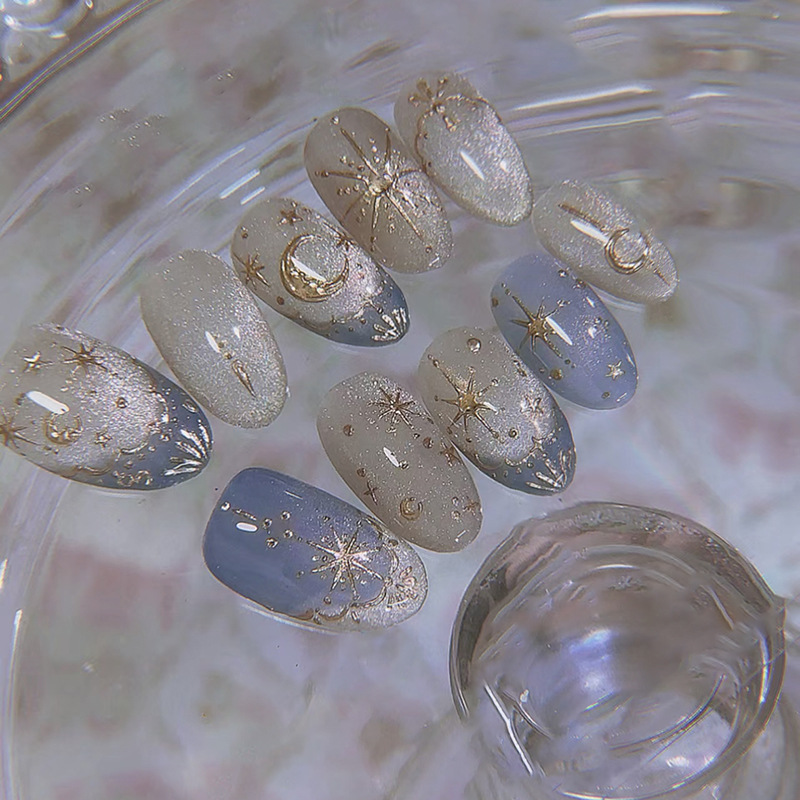 24개 금박 스타라이트 스틱온 네일아트 글리터 라인스톤 - Nail Art Glitter 리뷰 및 가격