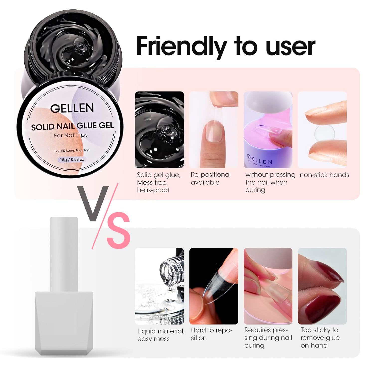 젤렌 네일 솔리드 글루 빌더 클리어 강화 젤 네일 팁  - Nail Art Extension 리뷰 및 가격