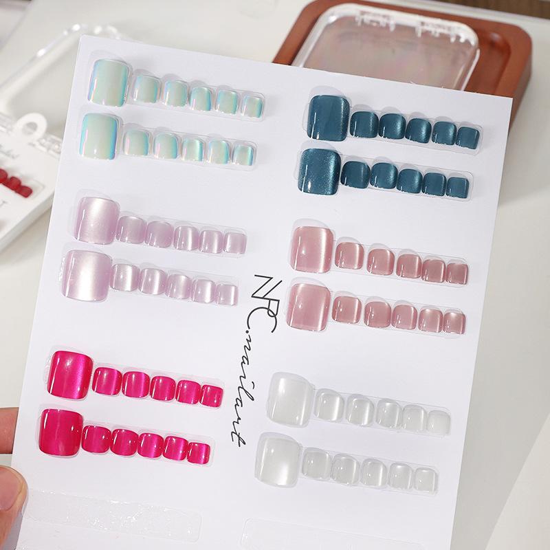 1박스 프랑스산 가짜 손톱 광택 캣아이 네일 아트 디자 - Nail Art Extension Cat Eye 리뷰 및 가격