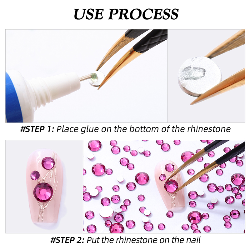 DUCRYSTAL 크리스탈 모조 다이아몬드에 자홍색 접 - Nail Art Fuchsia 리뷰 및 가격