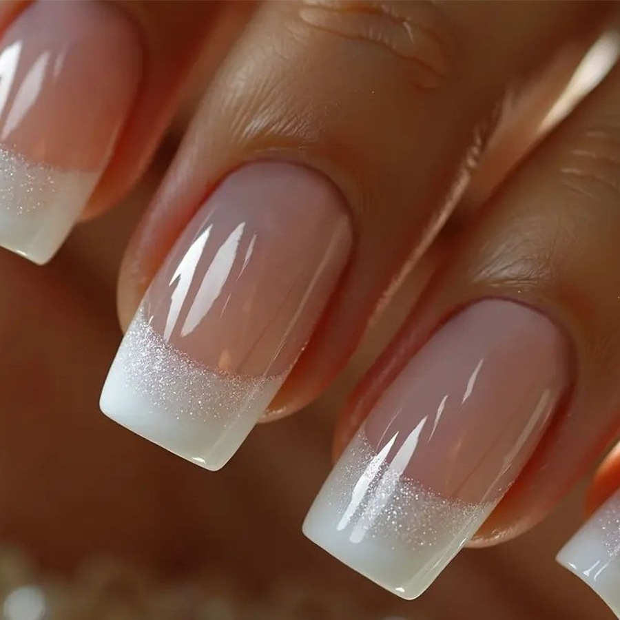 24개/세트 여성용 중간 사이즈 사각형 가짜 손톱, 누 - Nail Art Glitter 리뷰 및 가격