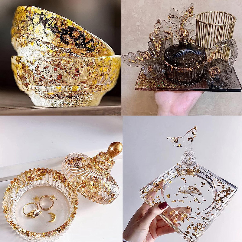 200개 골든 리프 포일 리프 시트 금박 시트 모조 금 - Nail Art Gold 리뷰 및 가격