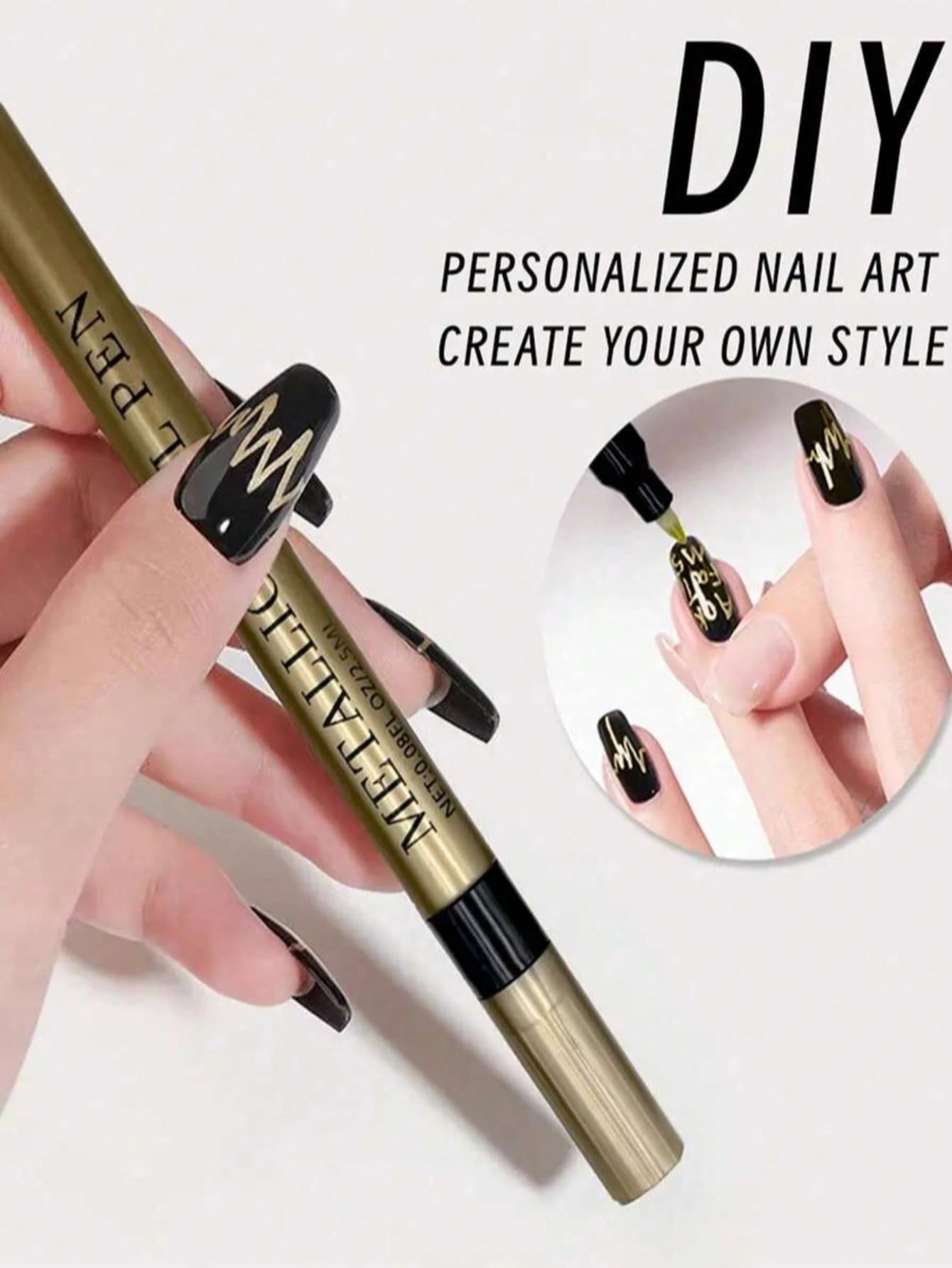 0.8mm 1개 네일 아트 펜, 화이트 블랙 실버 골드 - Nail Art Gold 리뷰 및 가격