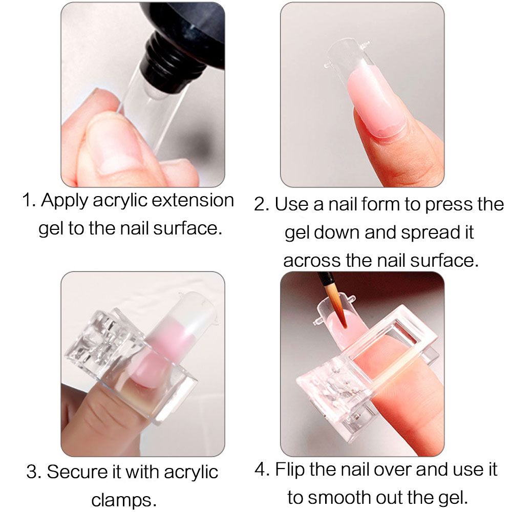5개입 플렉시블 소프트 폴리젤 네일 팁 듀얼 폼 퀵 빌 - Nail Art Extension 리뷰 및 가격