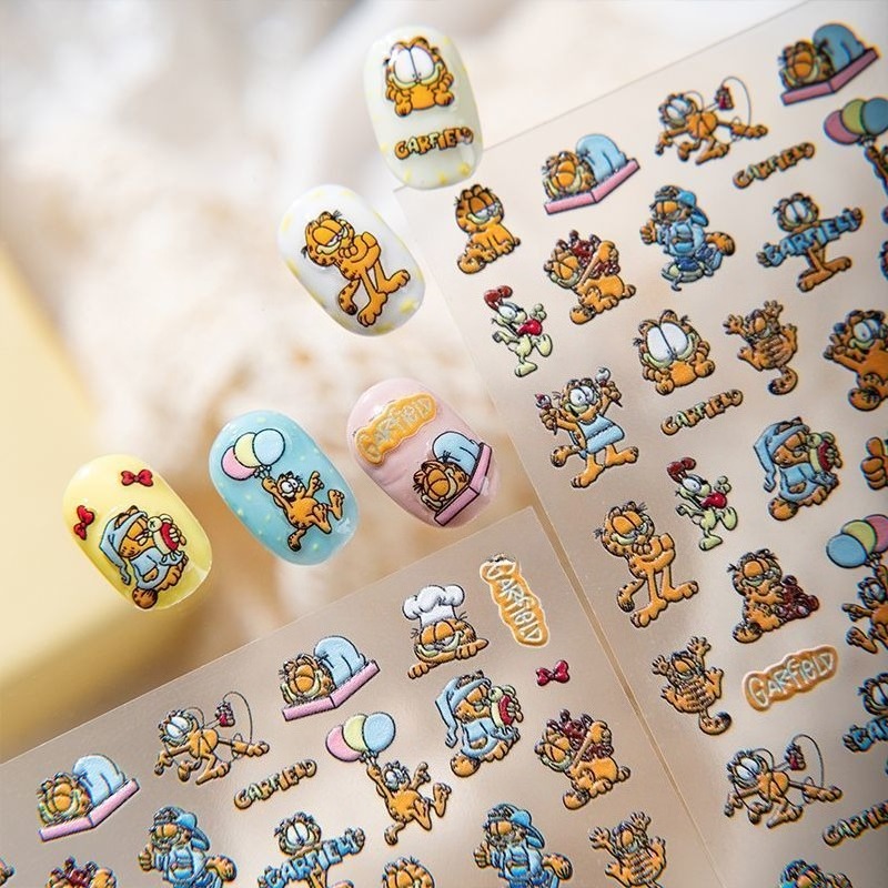 새로운 가필드 네일 아트 스티커, 고채도, 독창적인 개 - Nail Art Quotes 리뷰 및 가격