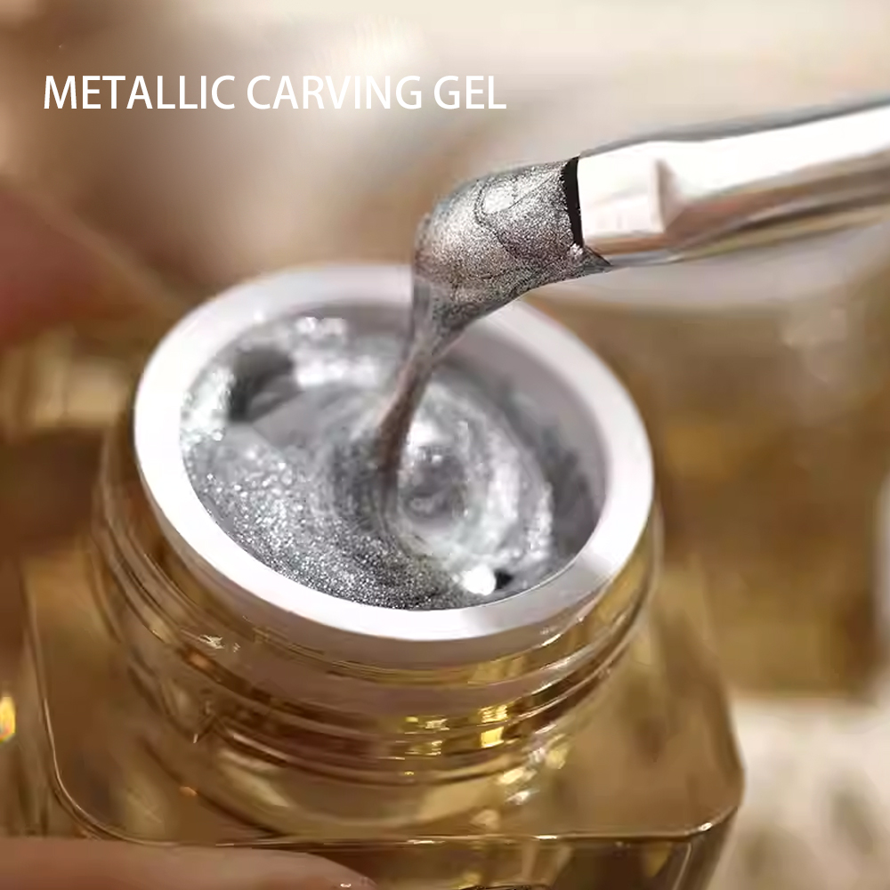 8g 메탈릭 카빙 젤 3D 엠보싱 네일 아트 페인팅 젤 - Nail Art Gold 리뷰 및 가격