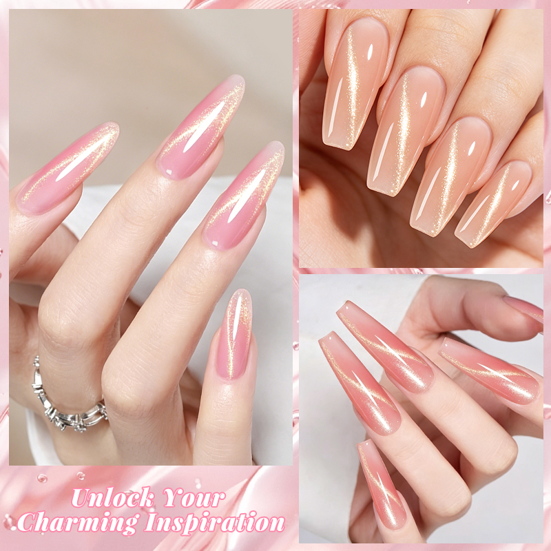 20ml 누드 핑크 마그네틱 캣아이 폴리 네일 익스텐션 - Nail Art Extension Cat Eye 리뷰 및 가격