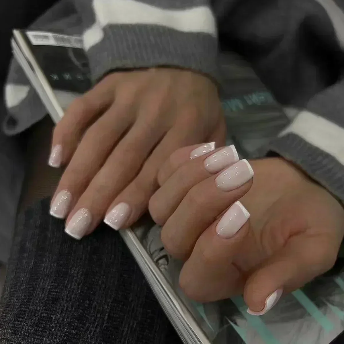 24개 심플 발레 글리터 탈부착 가능한 핑크 그라데이션 - Nail Art Glitter 리뷰 및 가격